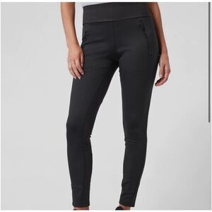 Athleta Womens Peak Hybrid Fleece Black Tight Size Small Thermal High Rise